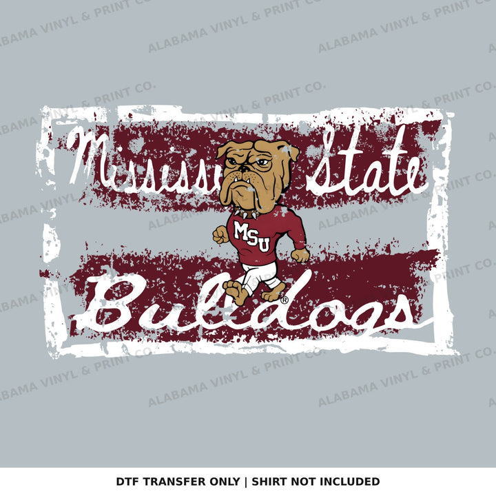 Mississippi State Tattered & Torn Alabama Vinyl