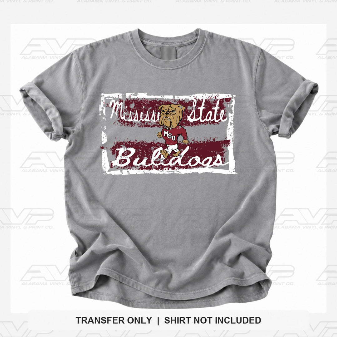 Mississippi State Tattered & Torn Alabama Vinyl