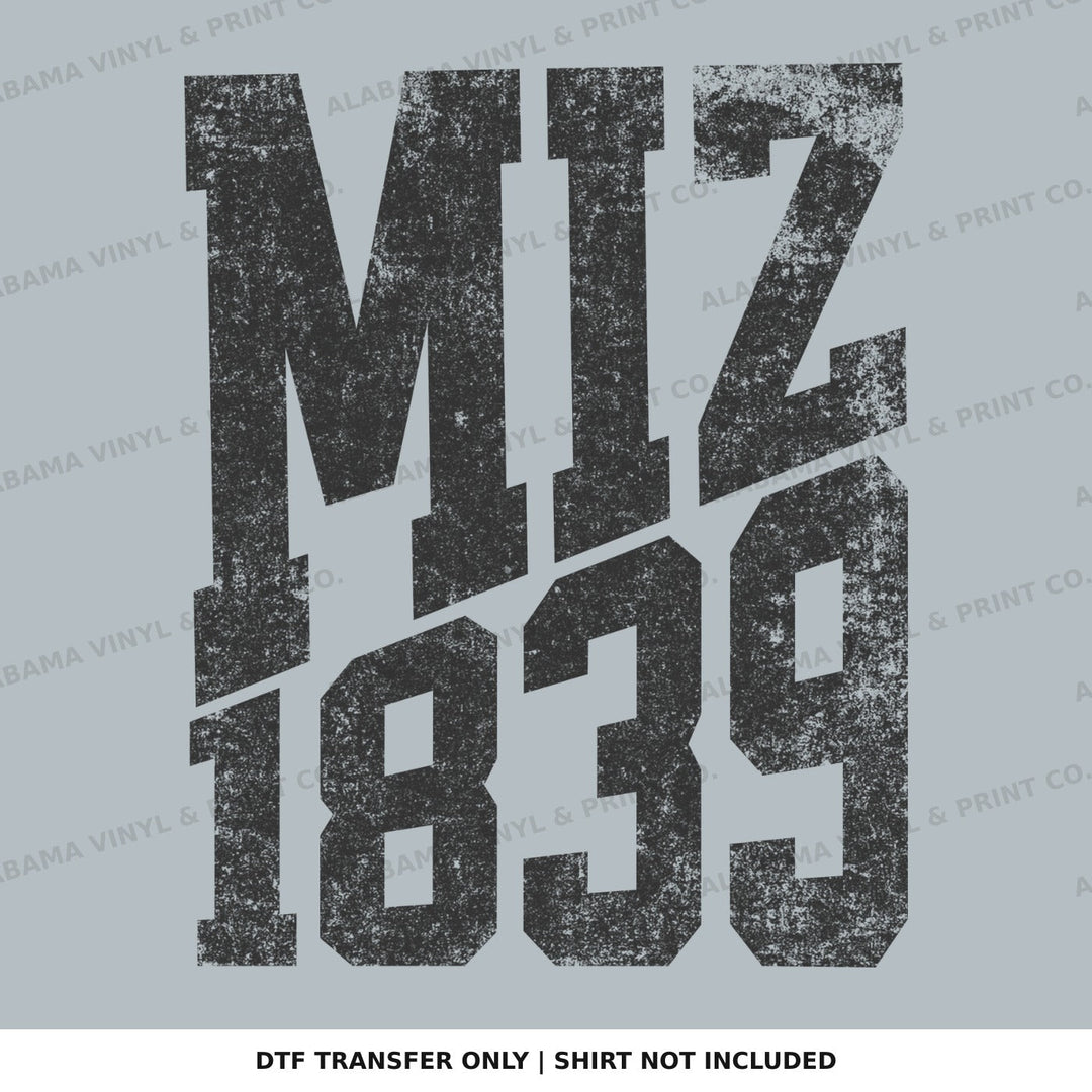 Missouri 1839 EST. STACKED Alabama Vinyl