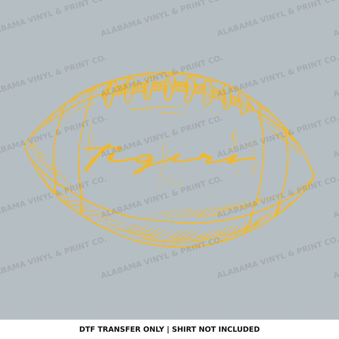Missouri Tigers Preppy FB Outlines Alabama Vinyl