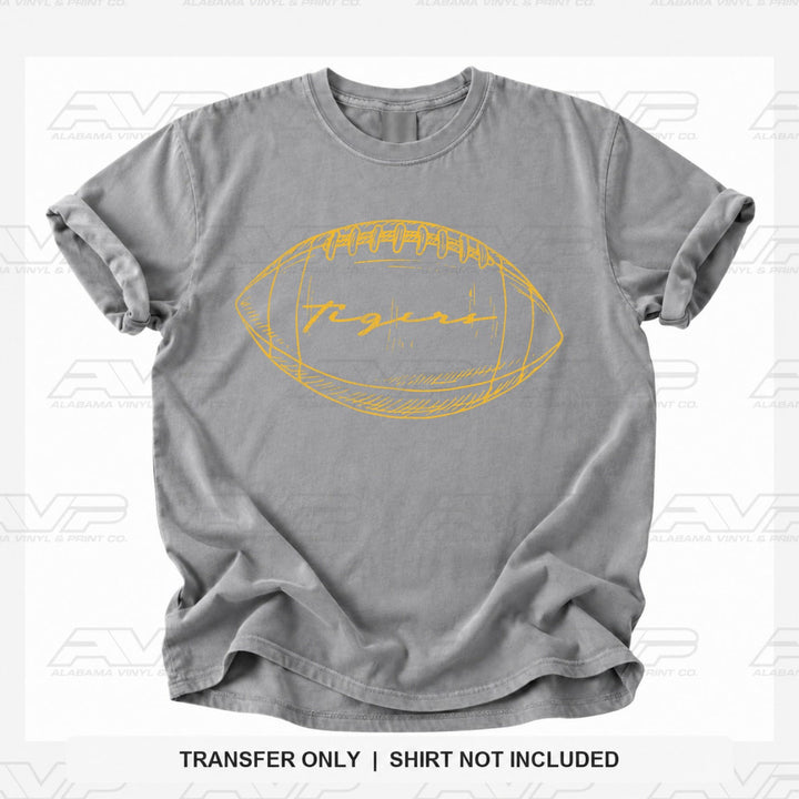 Missouri Tigers Preppy FB Outlines Alabama Vinyl