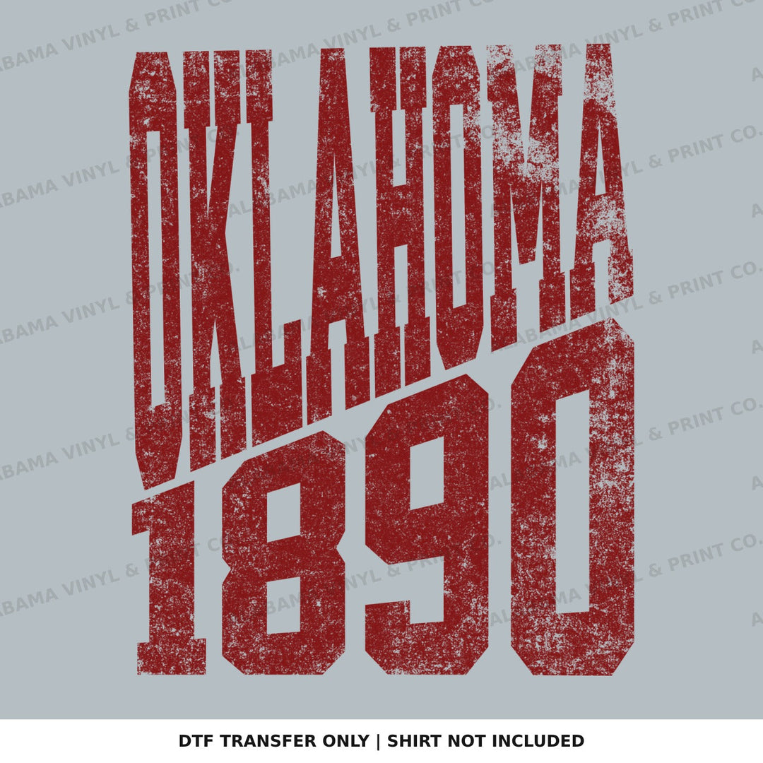 Oklahoma 1890 EST. STACKED Alabama Vinyl