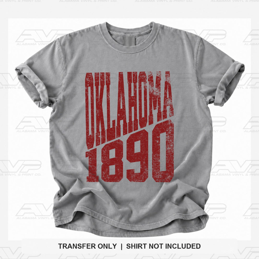 Oklahoma 1890 EST. STACKED Alabama Vinyl