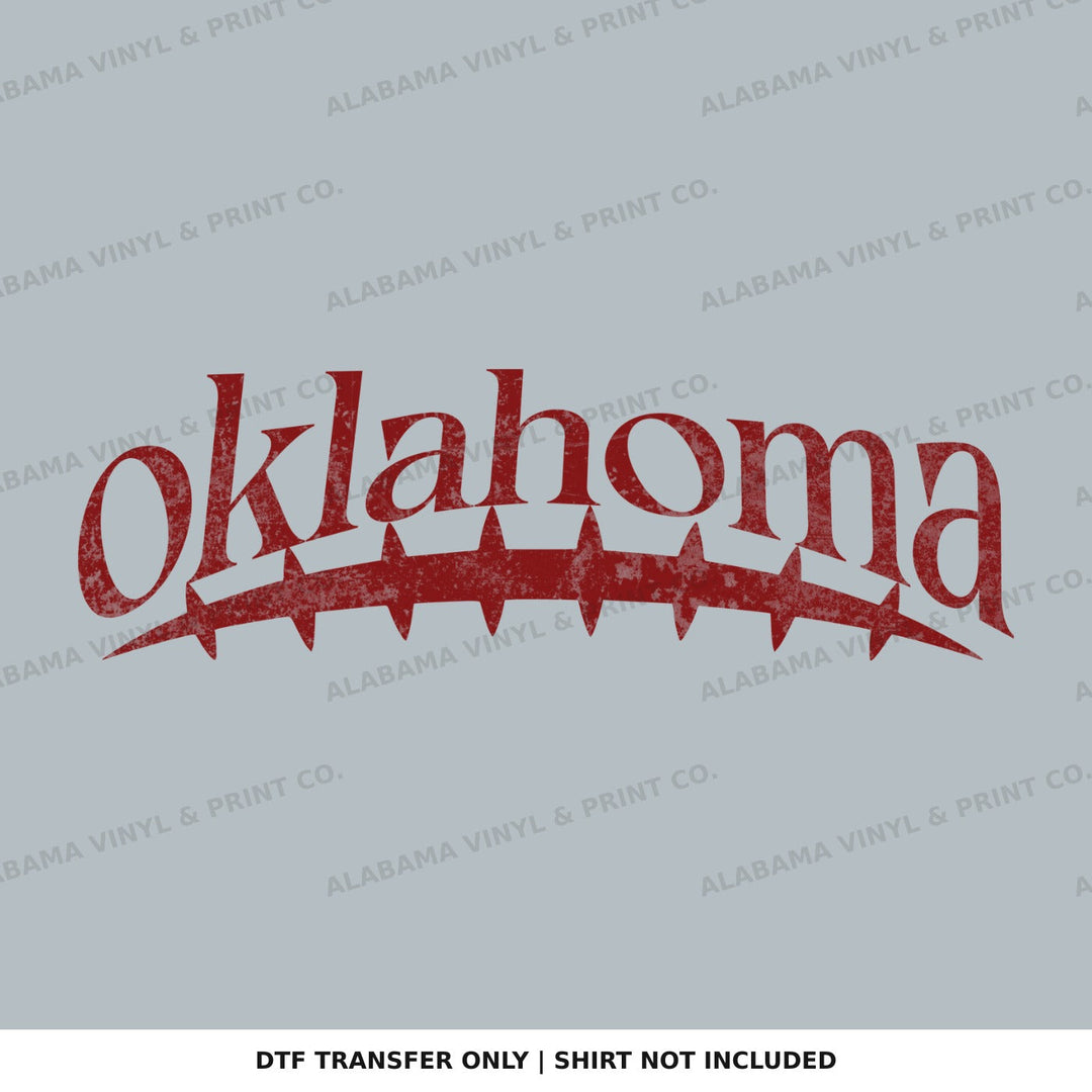 Oklahoma Football Seams Alabama Vinyl