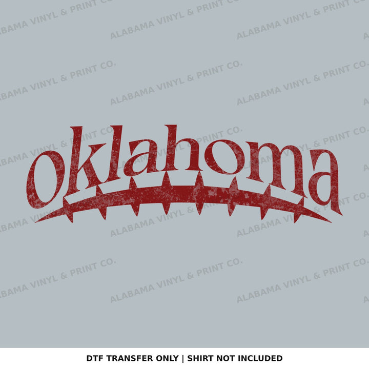 Oklahoma Football Seams Alabama Vinyl