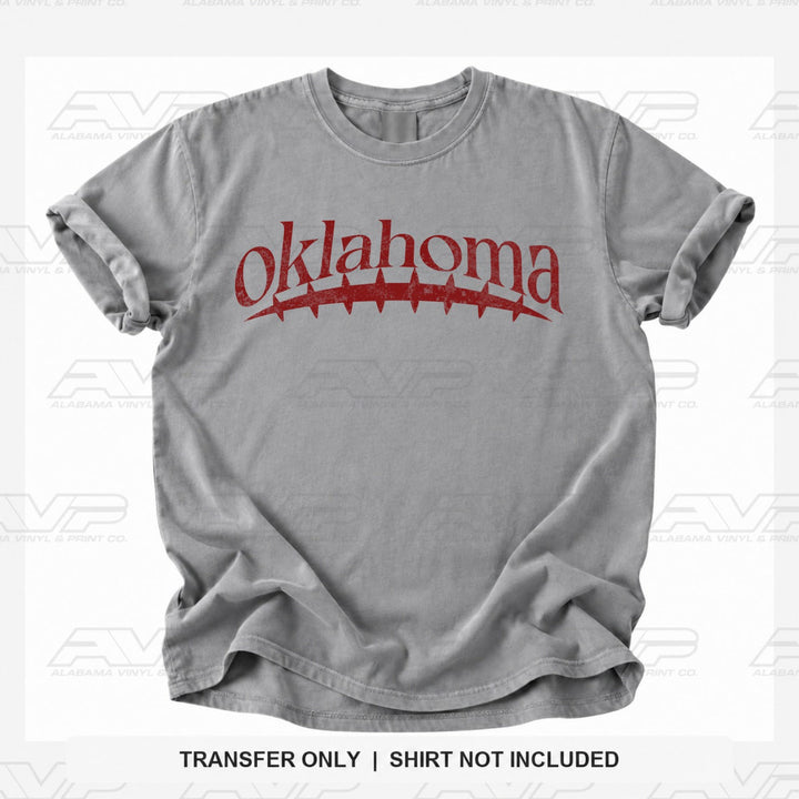 Oklahoma Football Seams Alabama Vinyl