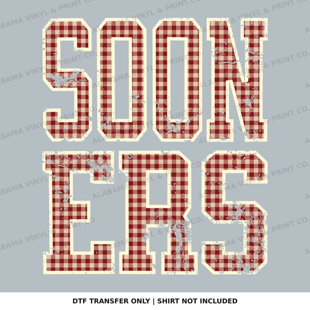 Oklahoma Sooners Gingham U Alabama Vinyl