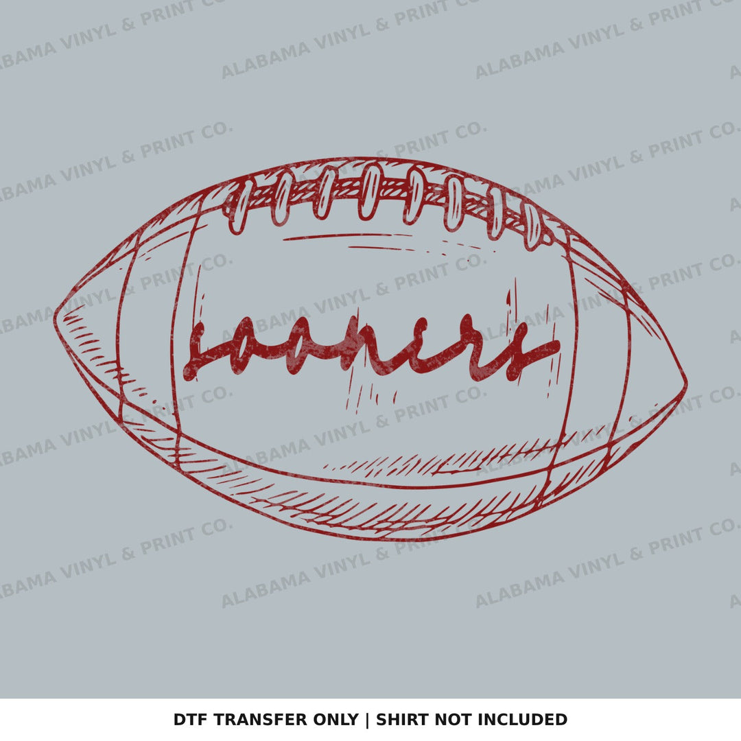 Oklahoma Sooners Preppy FB Outlines Alabama Vinyl