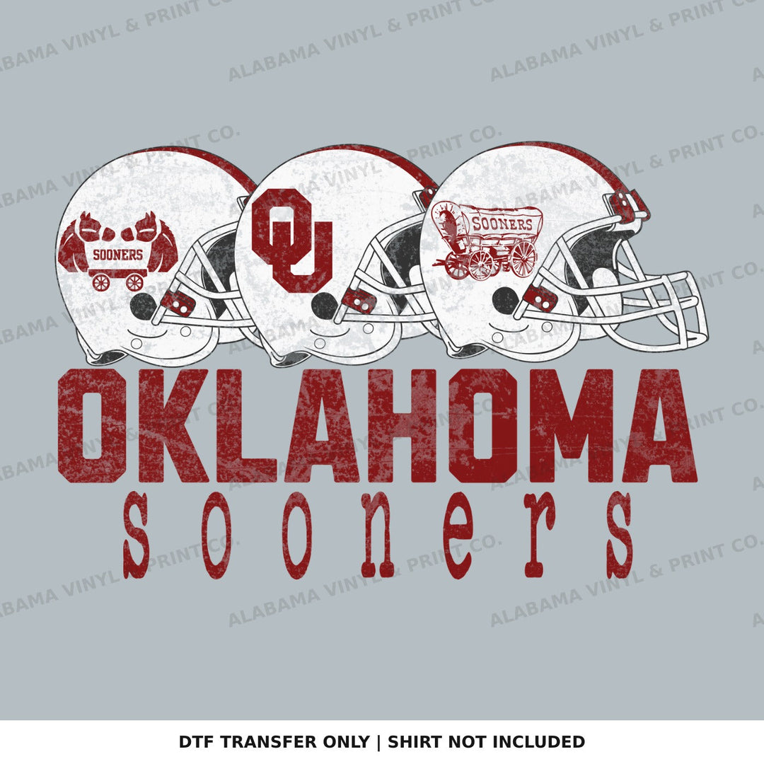 Oklahoma Football helmets Alabama Vinyl
