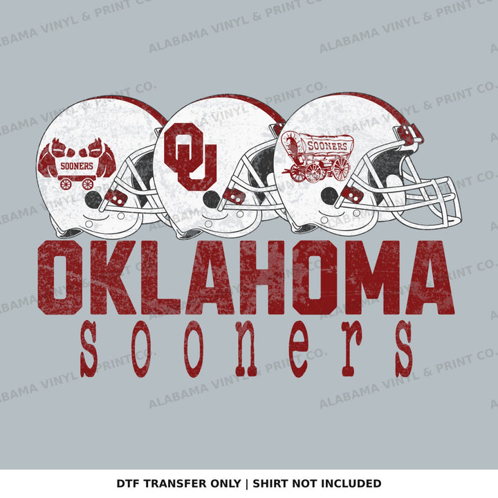 Oklahoma Football helmets Alabama Vinyl