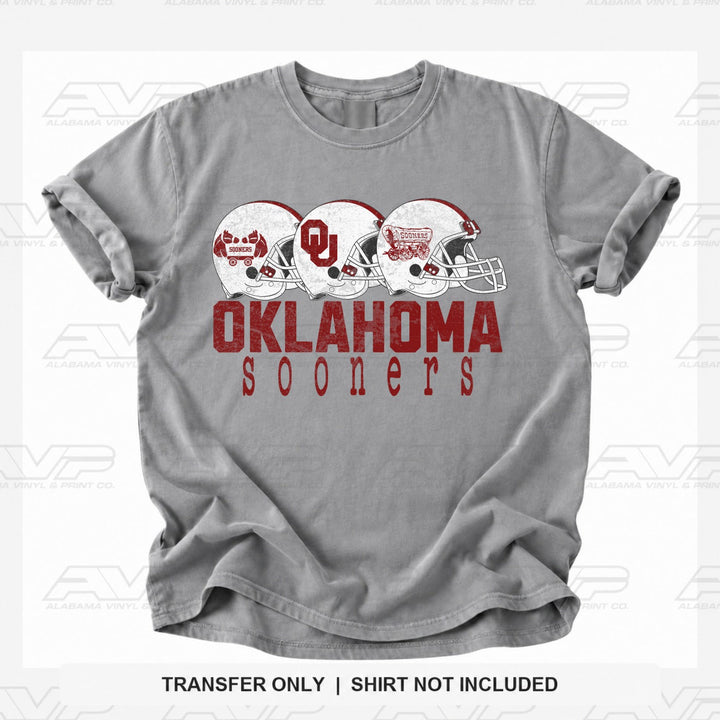 Oklahoma Football helmets Alabama Vinyl