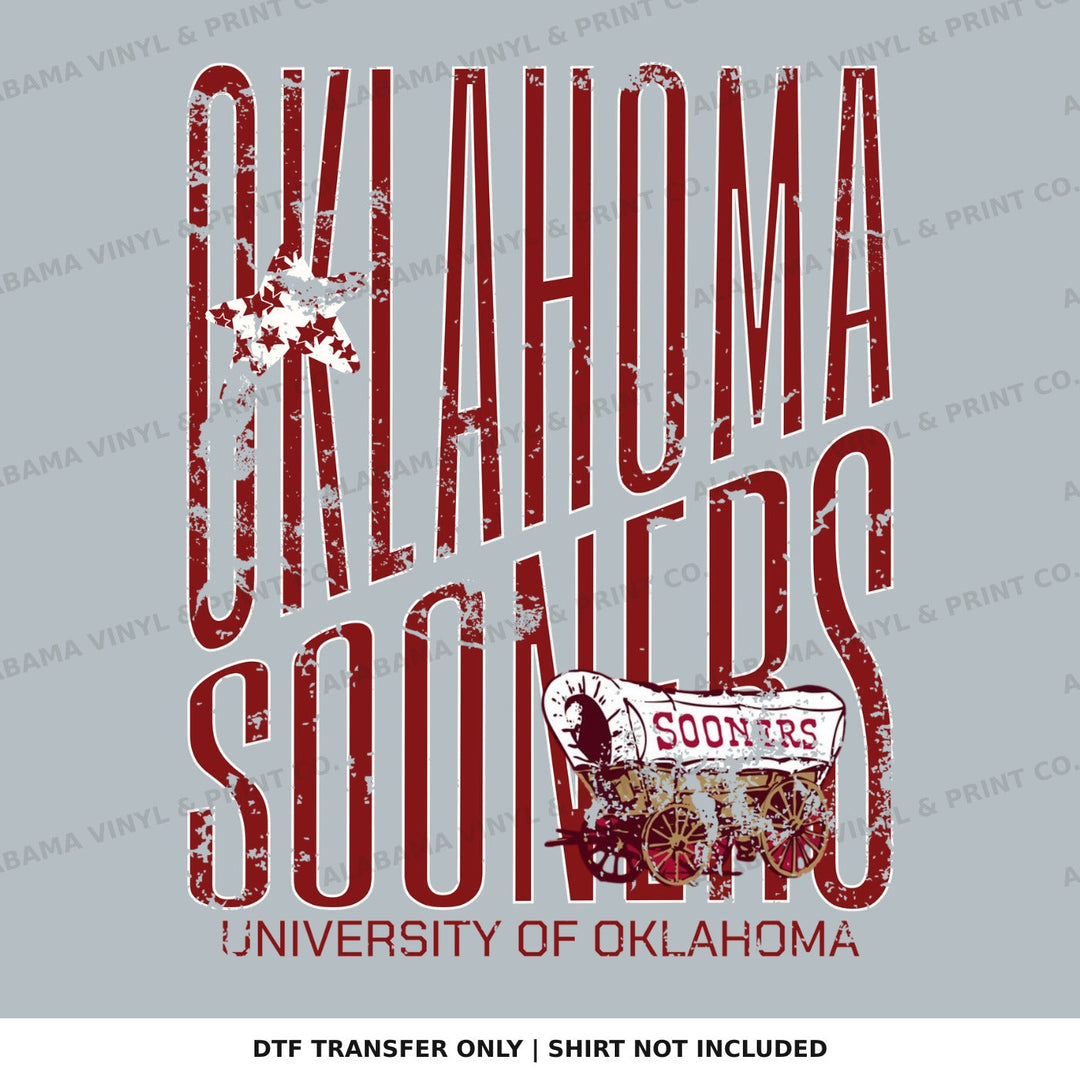 Oklahoma Sooners Distressed Alabama Vinyl