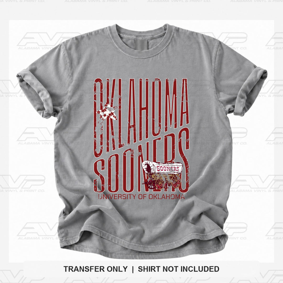Oklahoma Sooners Distressed Alabama Vinyl