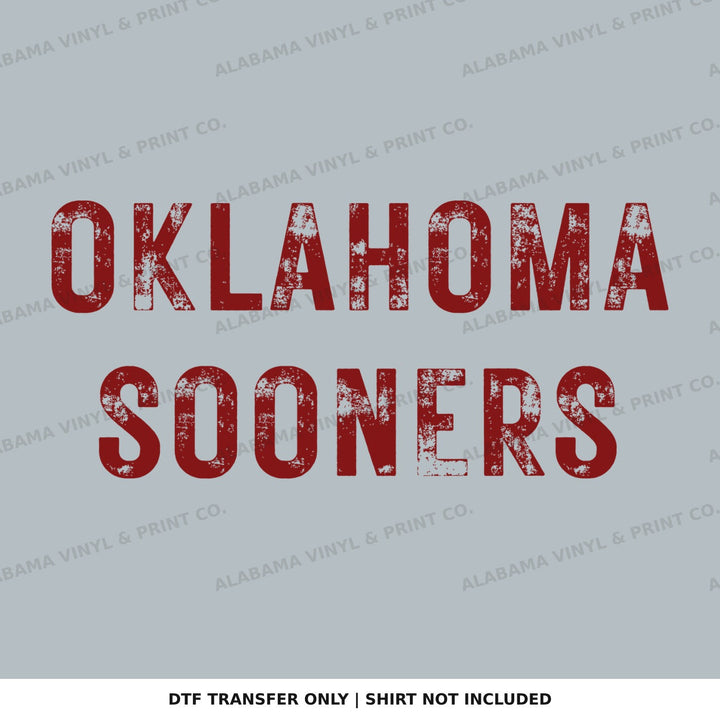 Oklahoma Sooners Alabama Vinyl