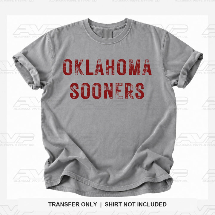 Oklahoma Sooners Alabama Vinyl