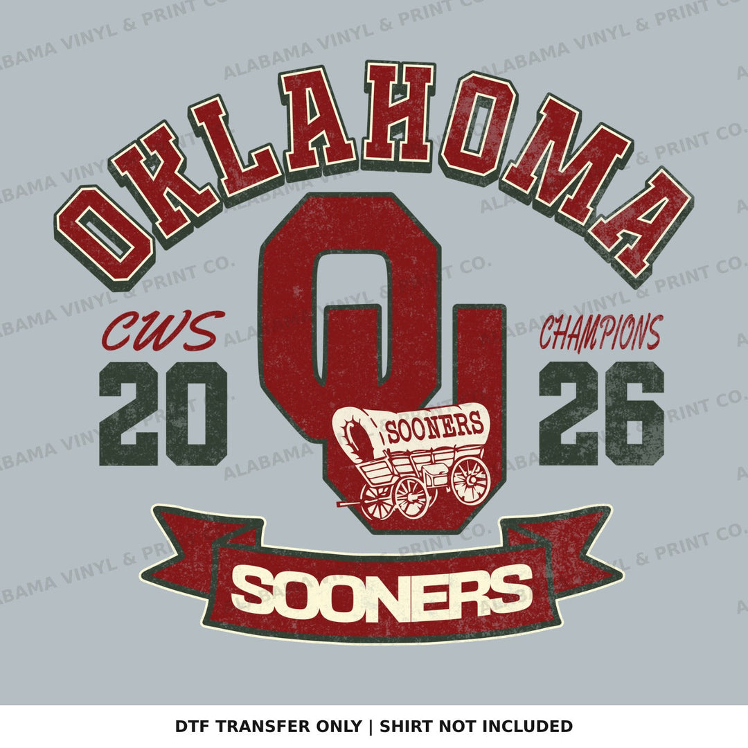 Oklahoma OU CWS 3 Alabama Vinyl