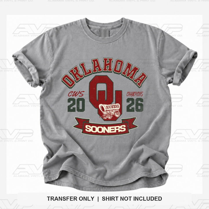 Oklahoma OU CWS 3 Alabama Vinyl