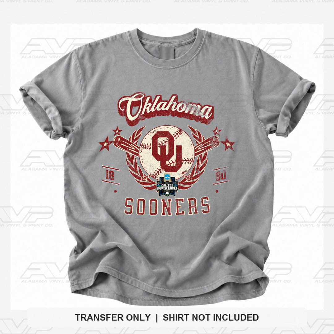 Oklahoma OU Sooners CWS Alabama Vinyl