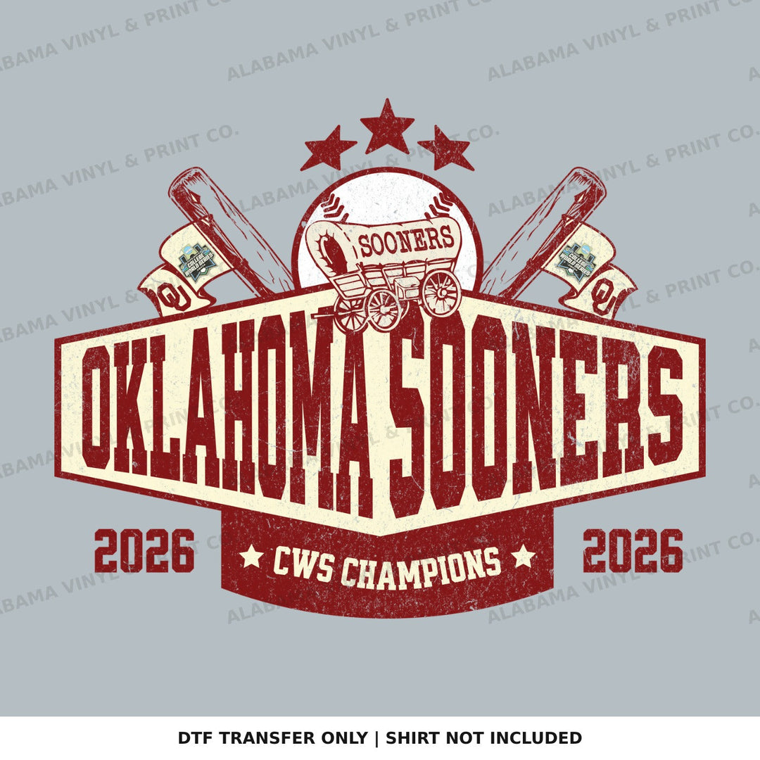 Oklahoma OU Sooners CWS 2 Alabama Vinyl
