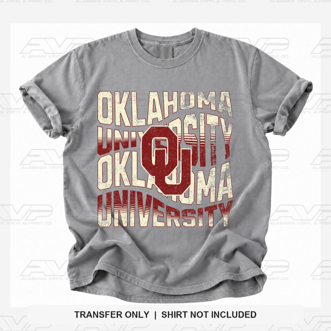 Oklahoma OU Wavey Alabama Vinyl