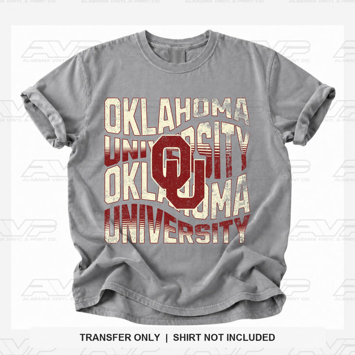 Oklahoma OU Wavey Alabama Vinyl