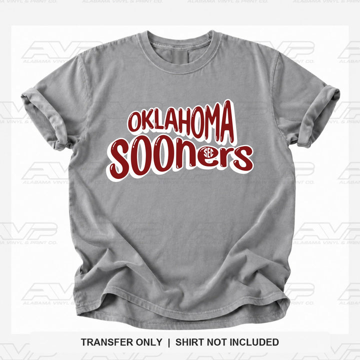 Oklahoma Sooners SEC Fun & Funky Alabama Vinyl
