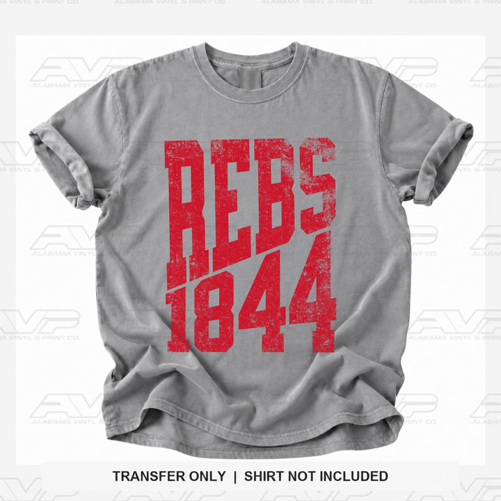 Ole Miss 1844 EST. STACKED Alabama Vinyl