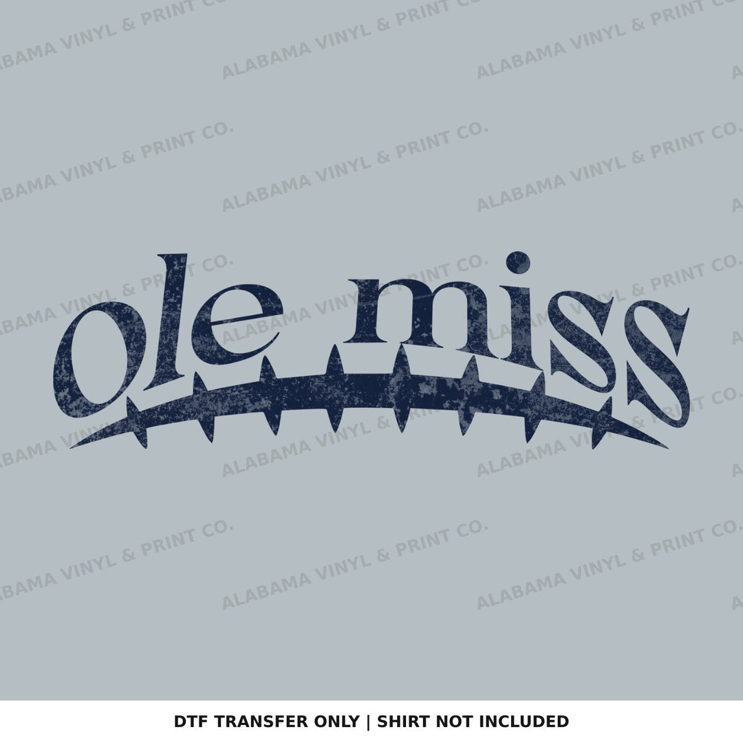 Ole Miss Football Seams Alabama Vinyl