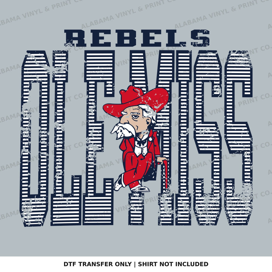 Ole Miss Stripes Alabama Vinyl