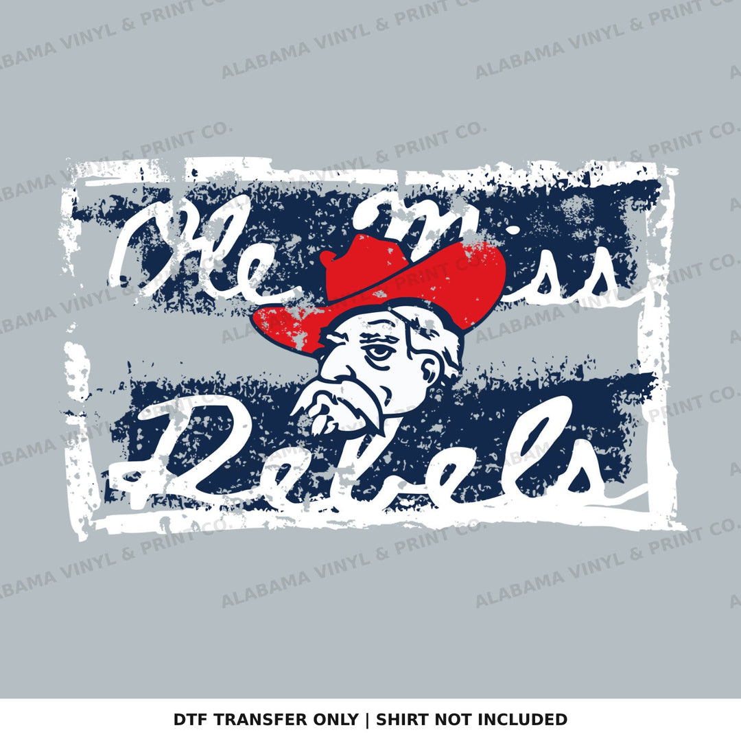 Ole Miss Tattered & Torn Alabama Vinyl