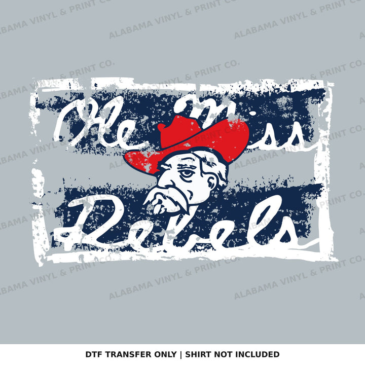 Ole Miss Tattered & Torn Alabama Vinyl