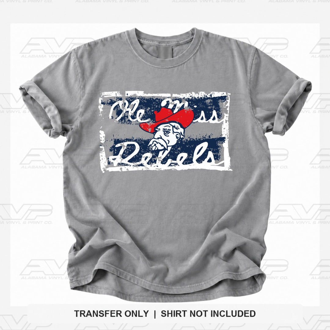 Ole Miss Tattered & Torn Alabama Vinyl