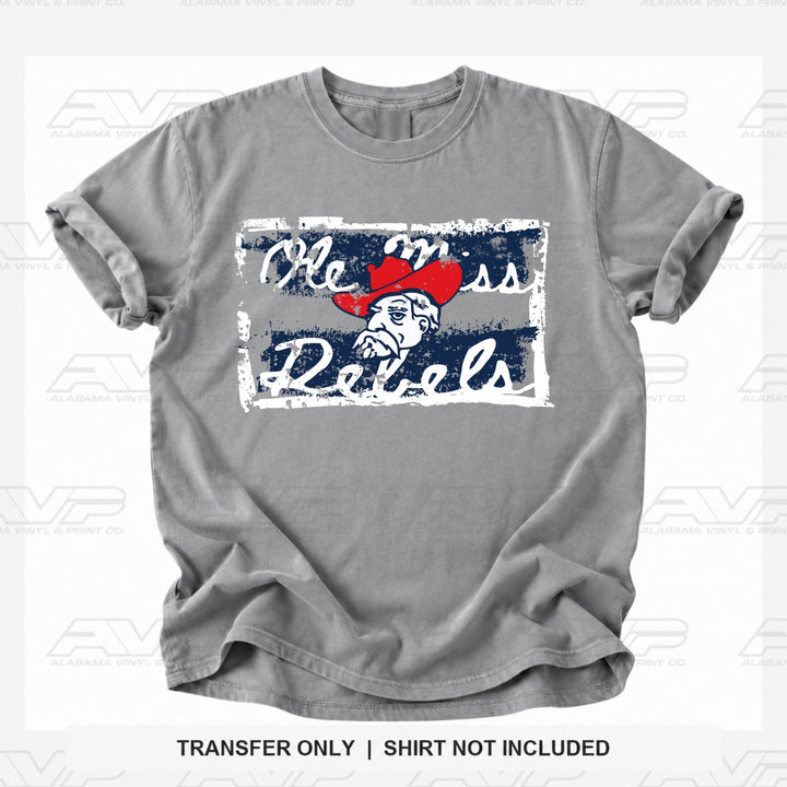 Ole Miss Tattered & Torn Alabama Vinyl