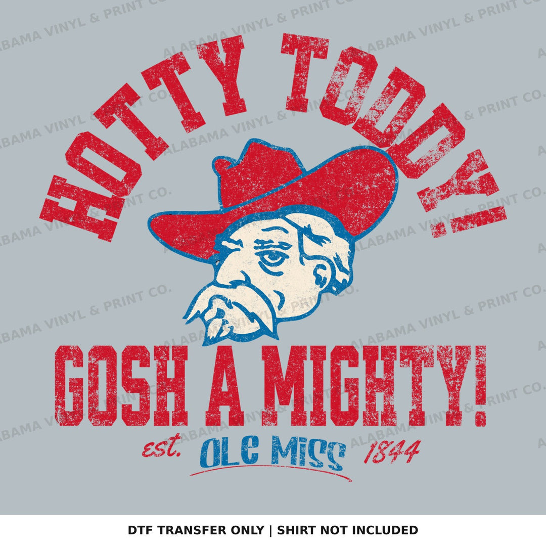 Ole Miss Hotty Toddy Gosh A Mighty Vintage Vibes Alabama Vinyl
