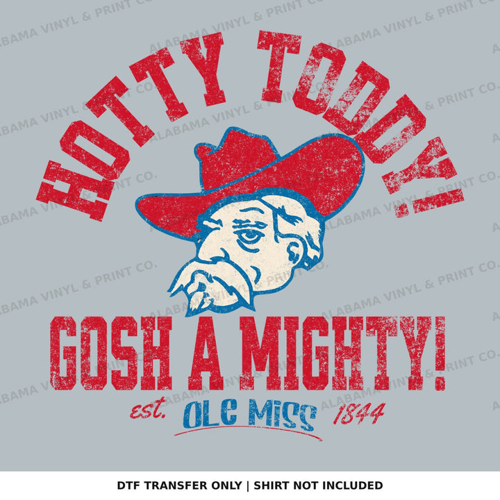 Ole Miss Hotty Toddy Gosh A Mighty Vintage Vibes Alabama Vinyl