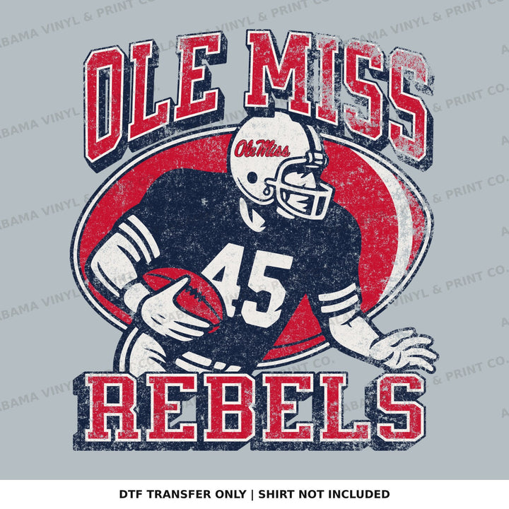 Ole Miss Old School FB Alabama Vinyl