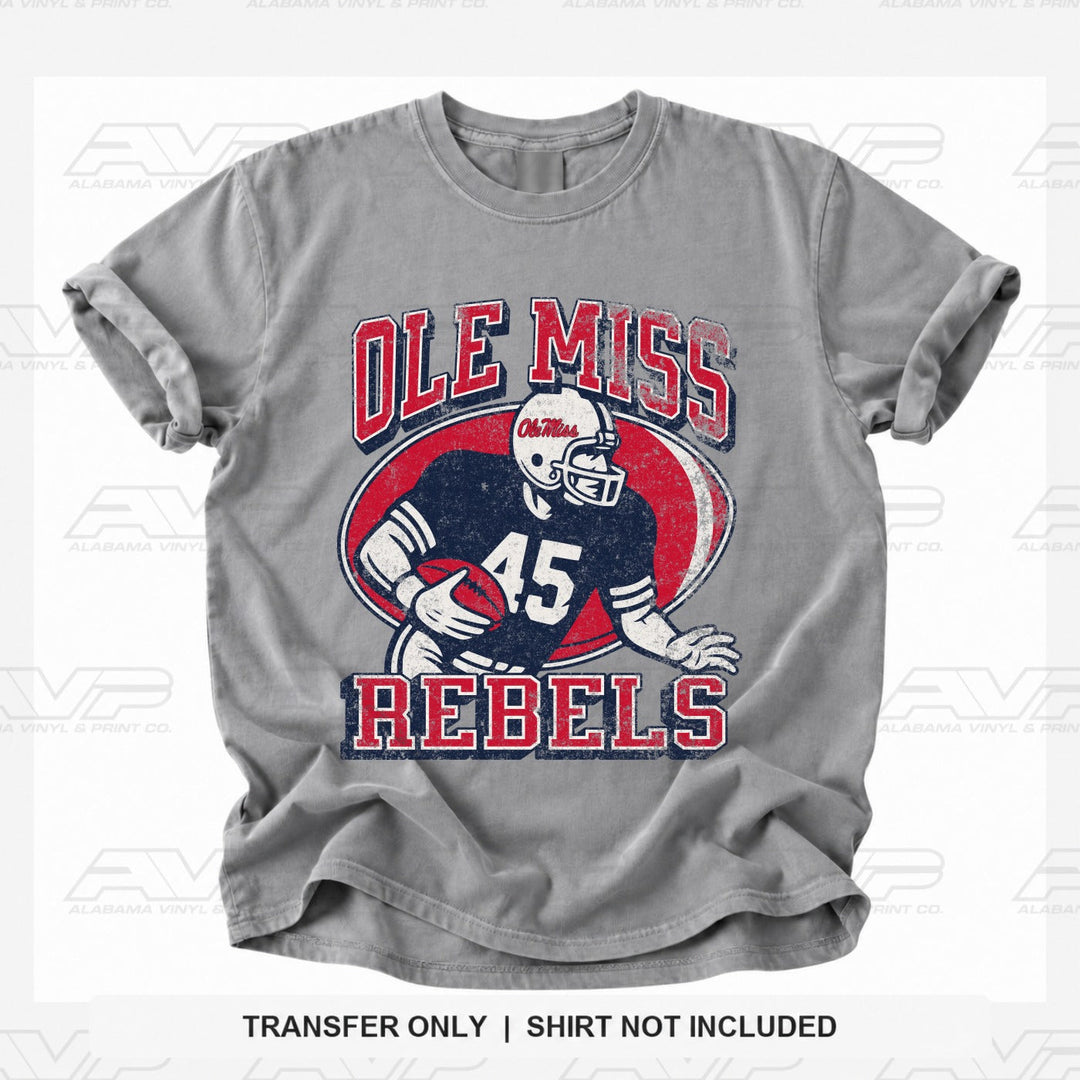 Ole Miss Old School FB Alabama Vinyl