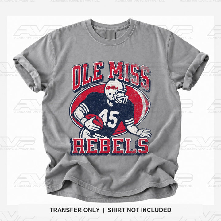 Ole Miss Old School FB Alabama Vinyl