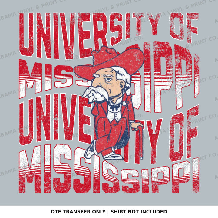 Ole Miss Wavey Alabama Vinyl