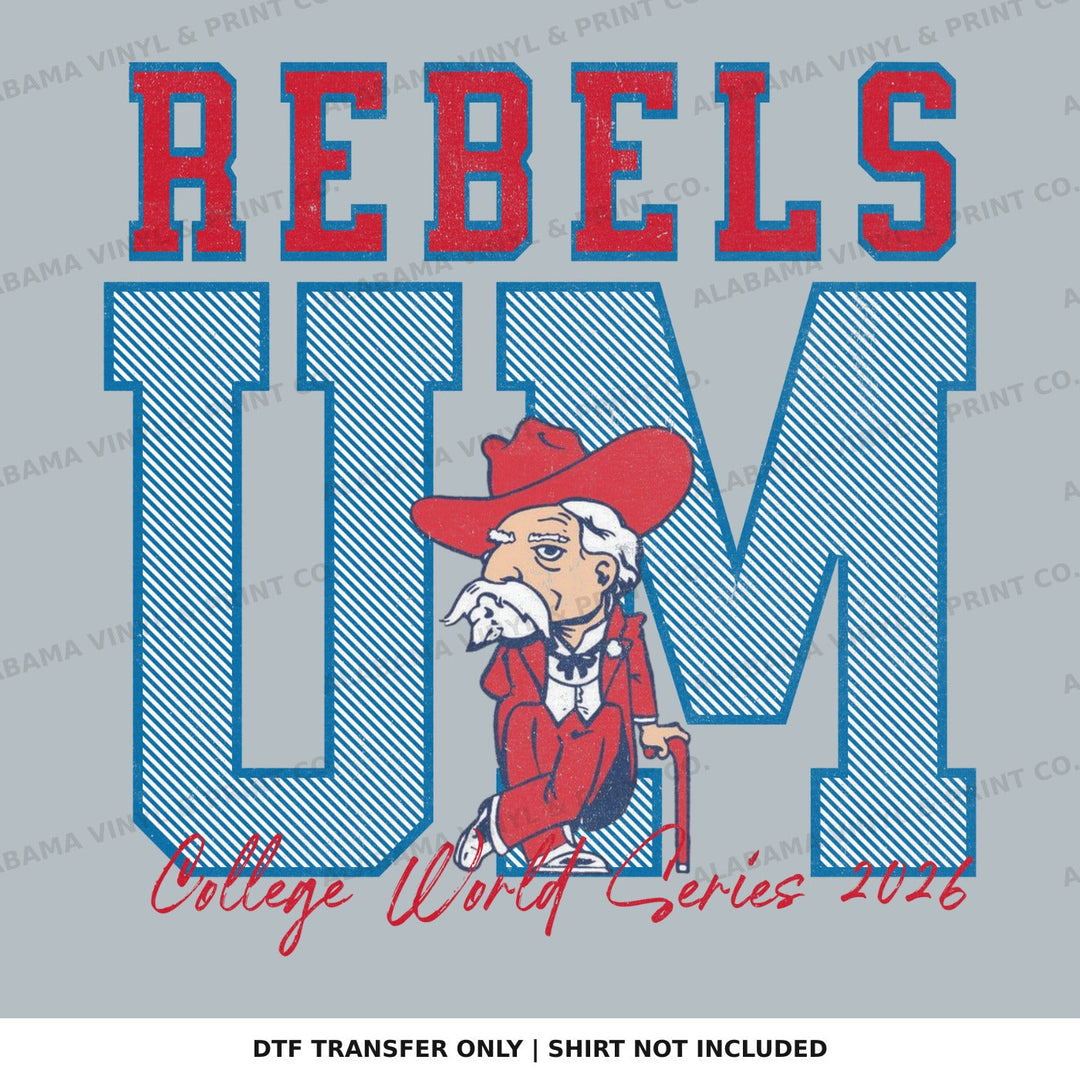 Ole Miss UM Rebels CWS 1 Alabama Vinyl