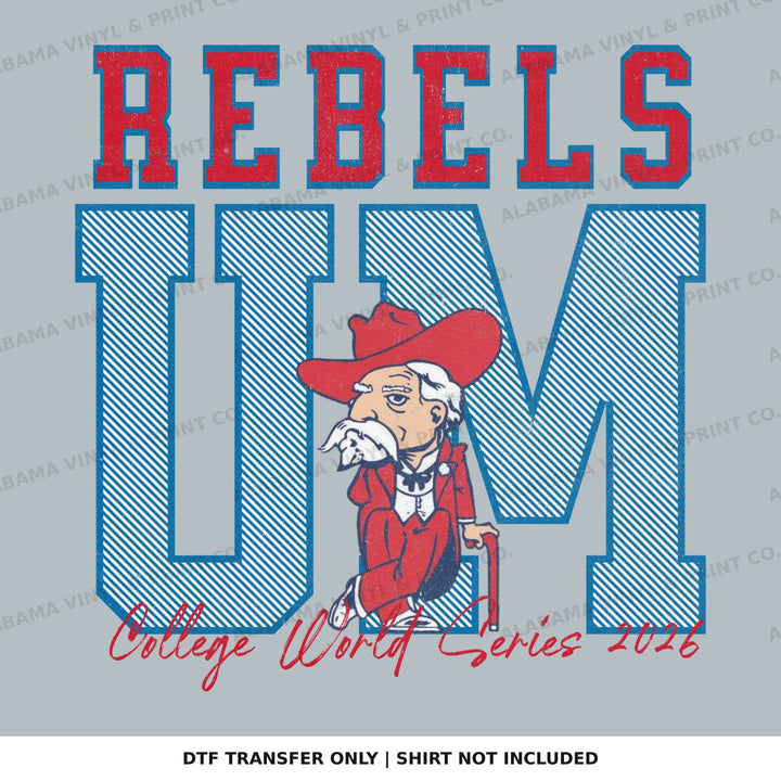 Ole Miss UM Rebels CWS 1 Alabama Vinyl