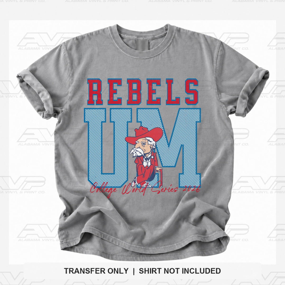 Ole Miss UM Rebels CWS 1 Alabama Vinyl