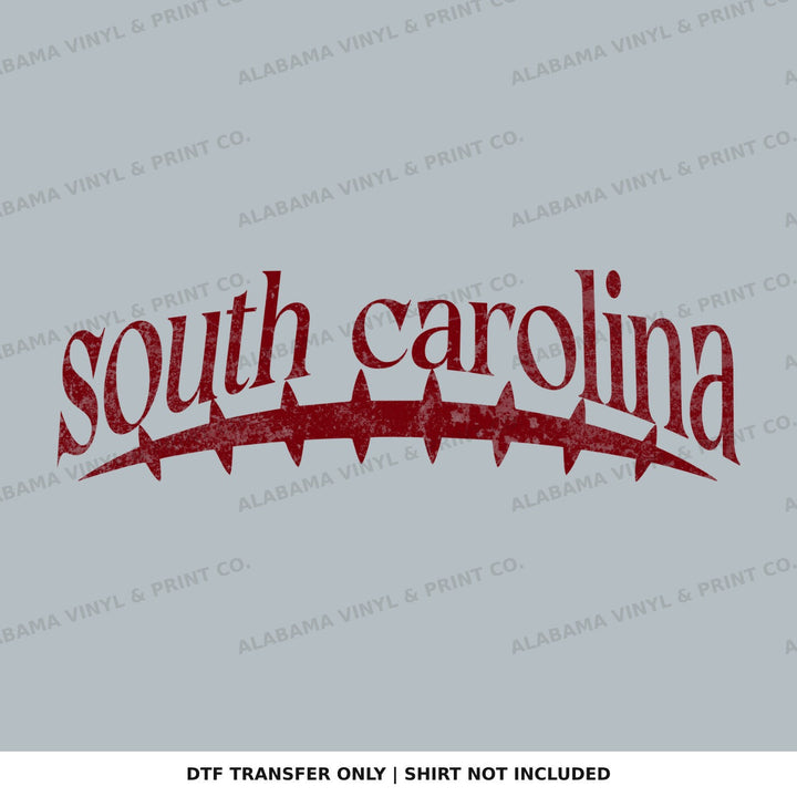 South Carolina Football Seams Alabama Vinyl