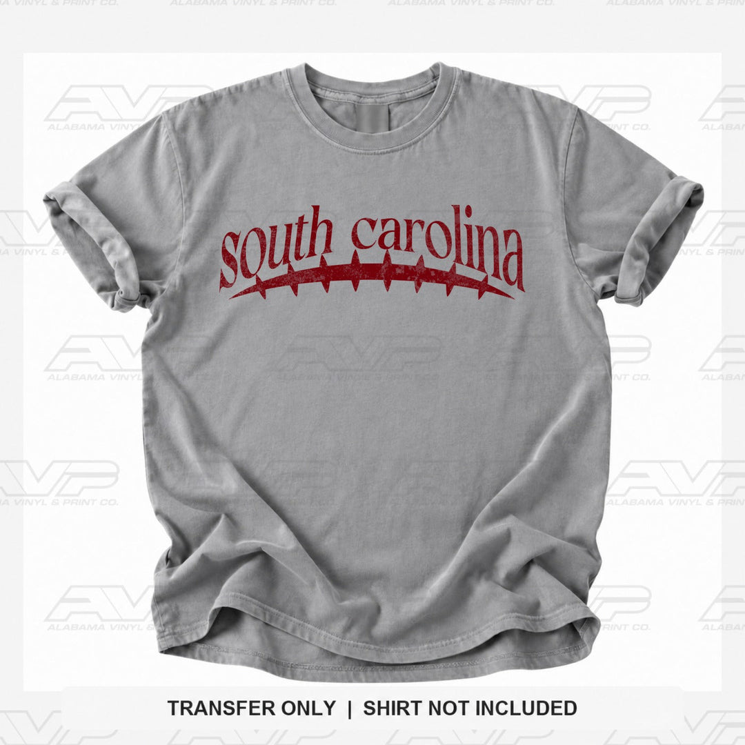 South Carolina Football Seams Alabama Vinyl