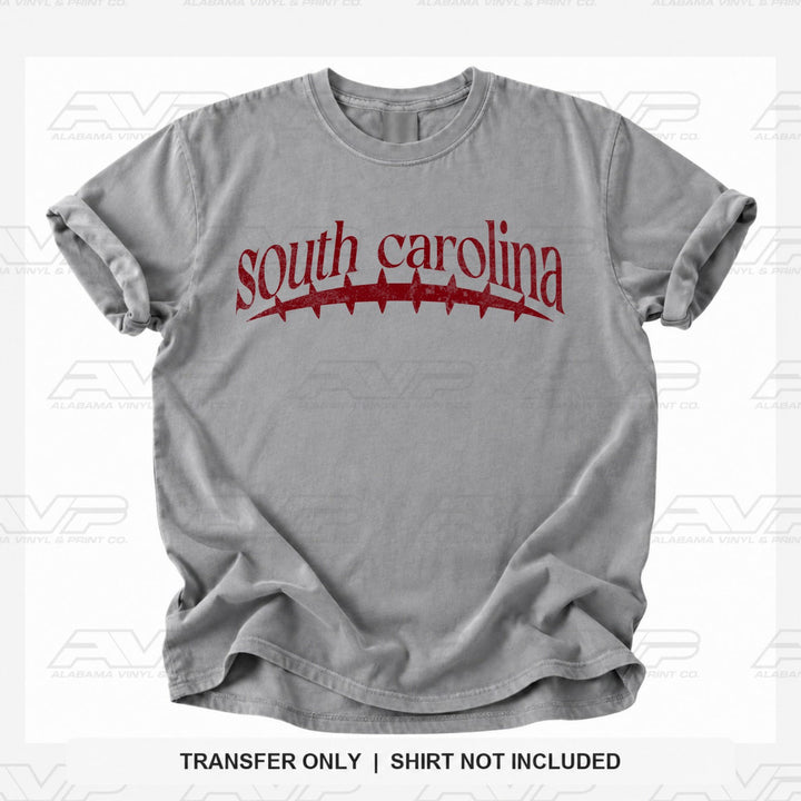 South Carolina Football Seams Alabama Vinyl