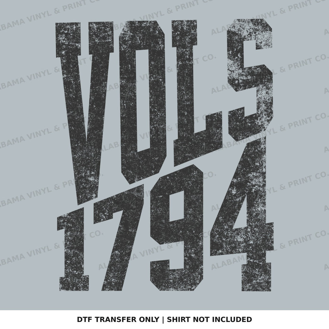 Tennessee Vols 1794 EST. STACKED Alabama Vinyl