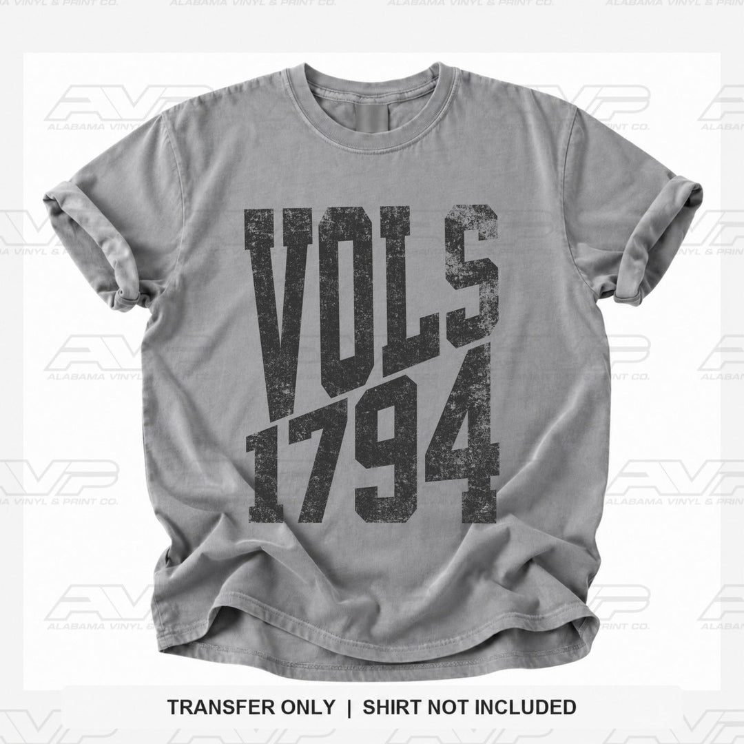Tennessee Vols 1794 EST. STACKED Alabama Vinyl