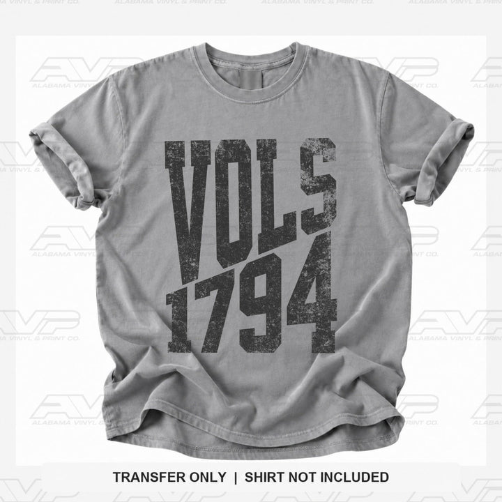 Tennessee Vols 1794 EST. STACKED Alabama Vinyl