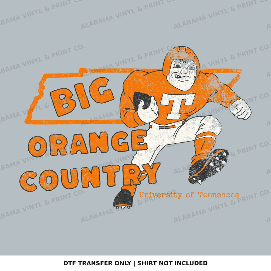 Tennessee Volunteers Big Orange Country Vintage Football Player Vintage Vibes Alabama Vinyl