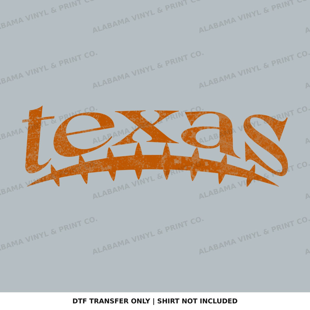 Texas Football Seams Alabama Vinyl